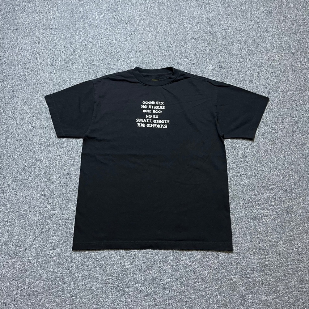 4Hunnid Fourever Graphic T-Shirt Size Medium Black Big Checks Tee Streetwear